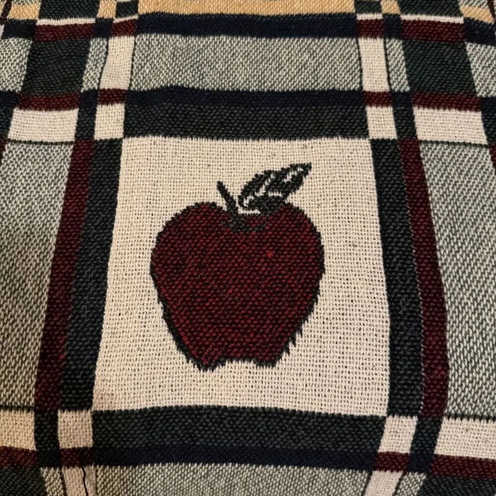 Apple Throw blanket red/green beige 68